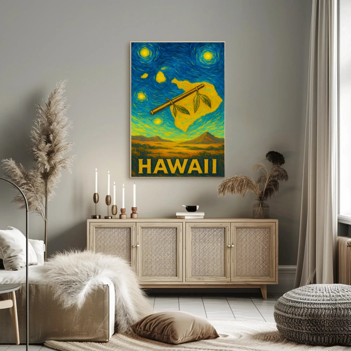 Hawaii Starry Night Poster
