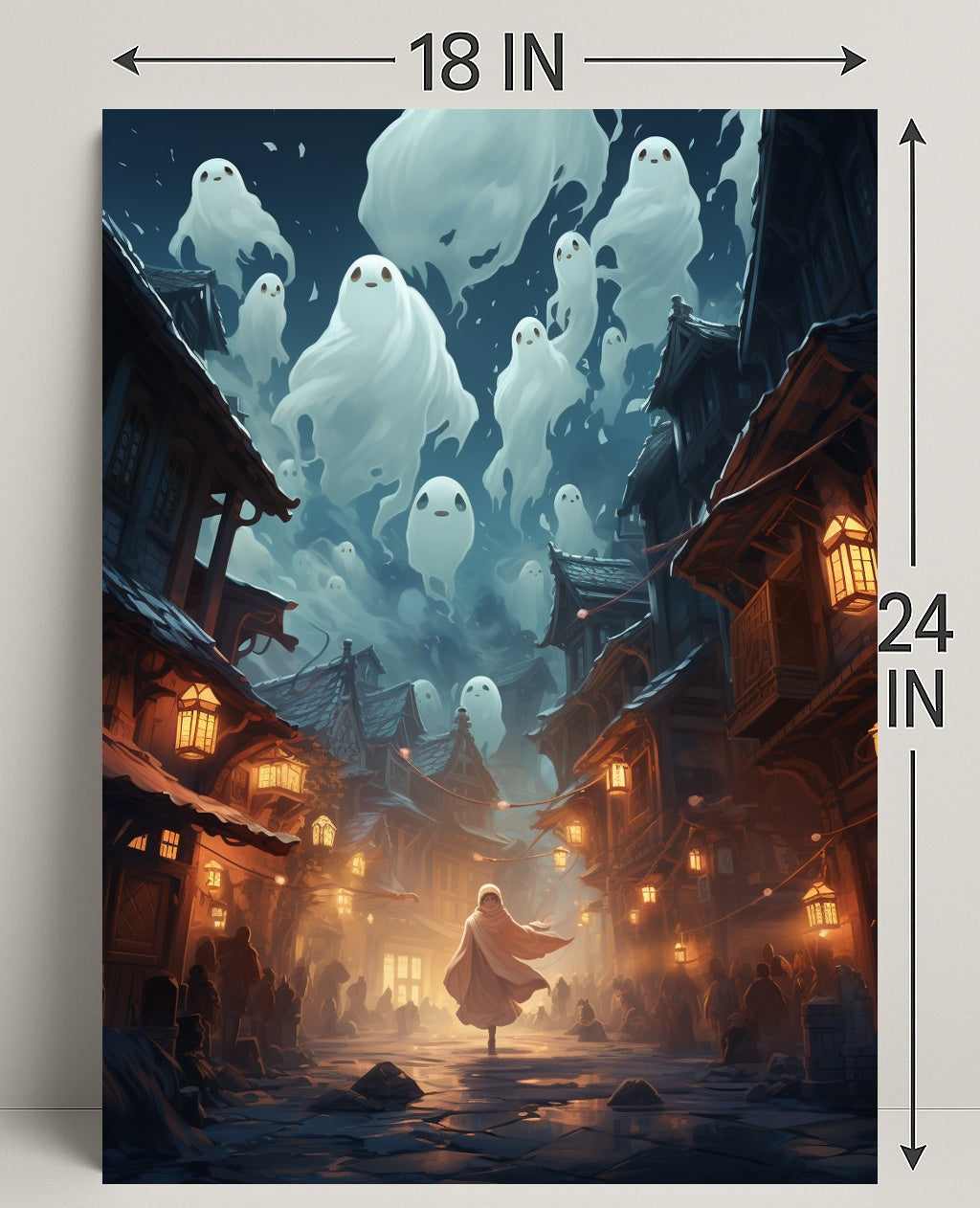 Ghostly Night In The Village Poster
