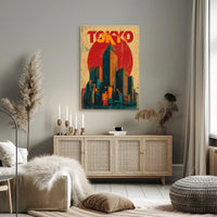 Tokyo Skyline Retro Poster