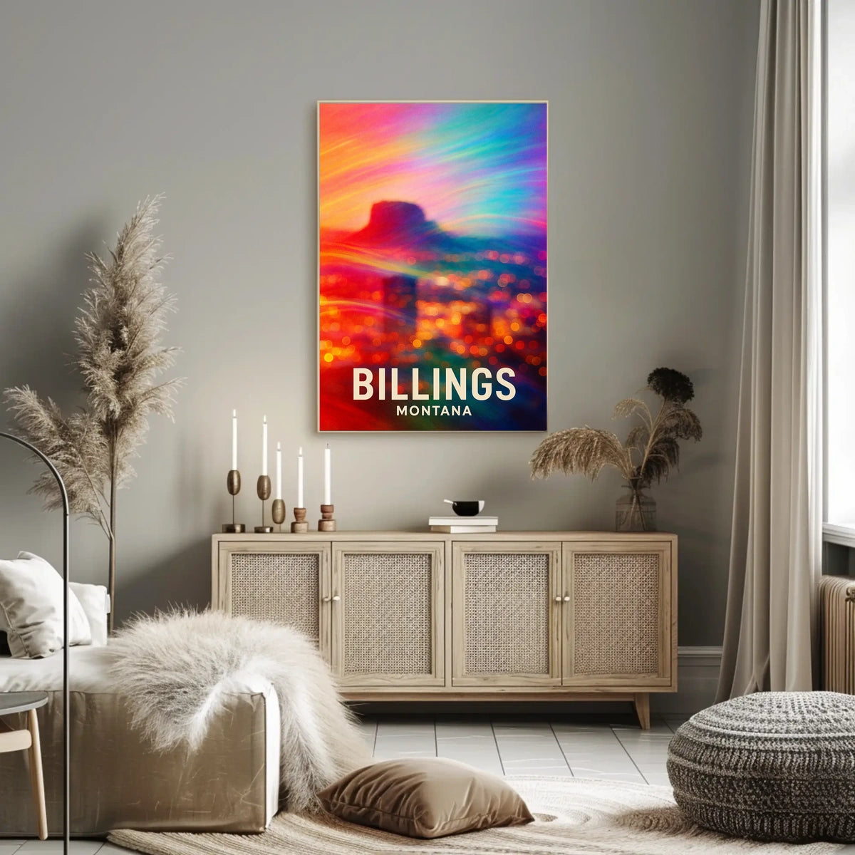 Vibrant Billings, Montana Poster