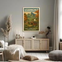 Vermont Land of Scenic Beauty Poster