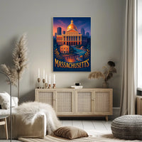 Massachusetts State Capitol Poster