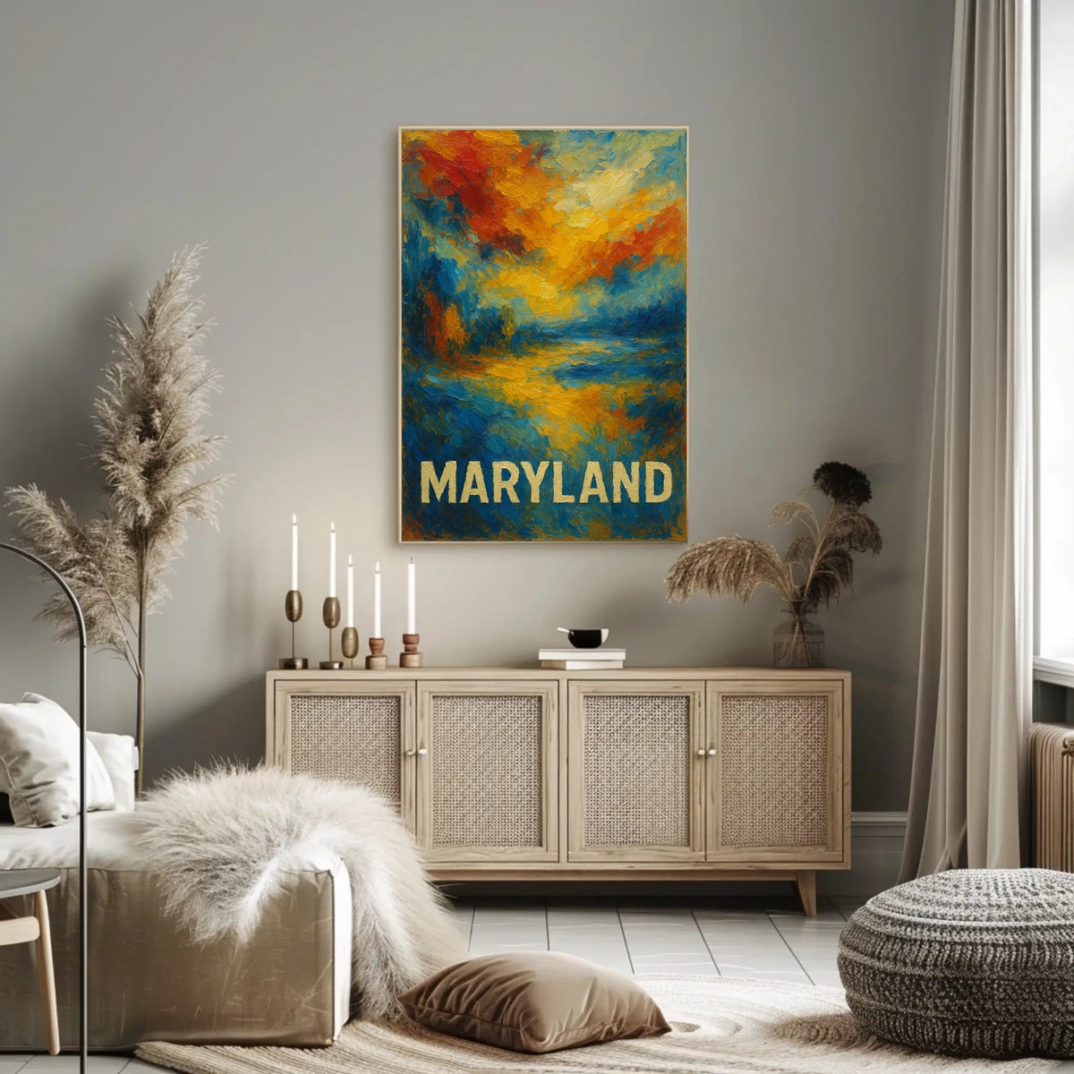 Maryland Abstract Landscape Abstract Poster