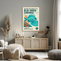 Discover the Charm of the Blue Green Chromis Poster