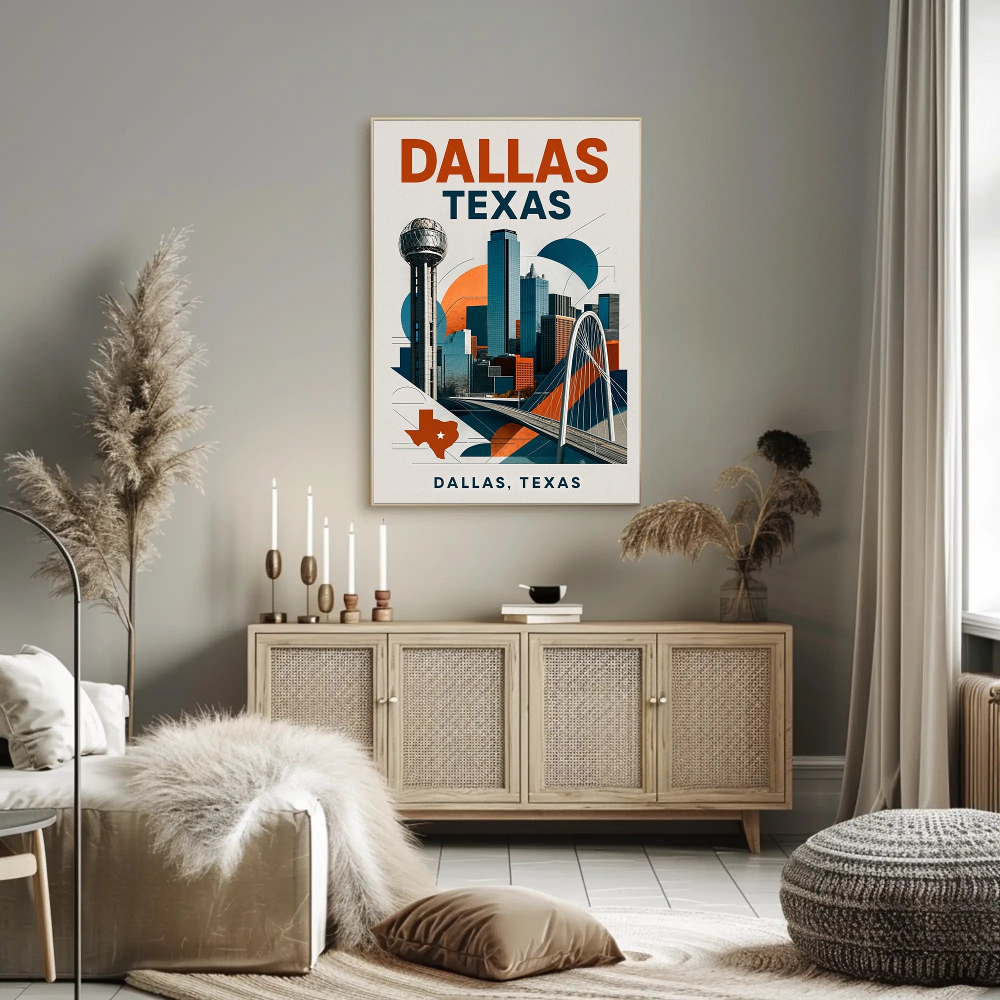 Dallas, Texas A Modern Skyline Poster