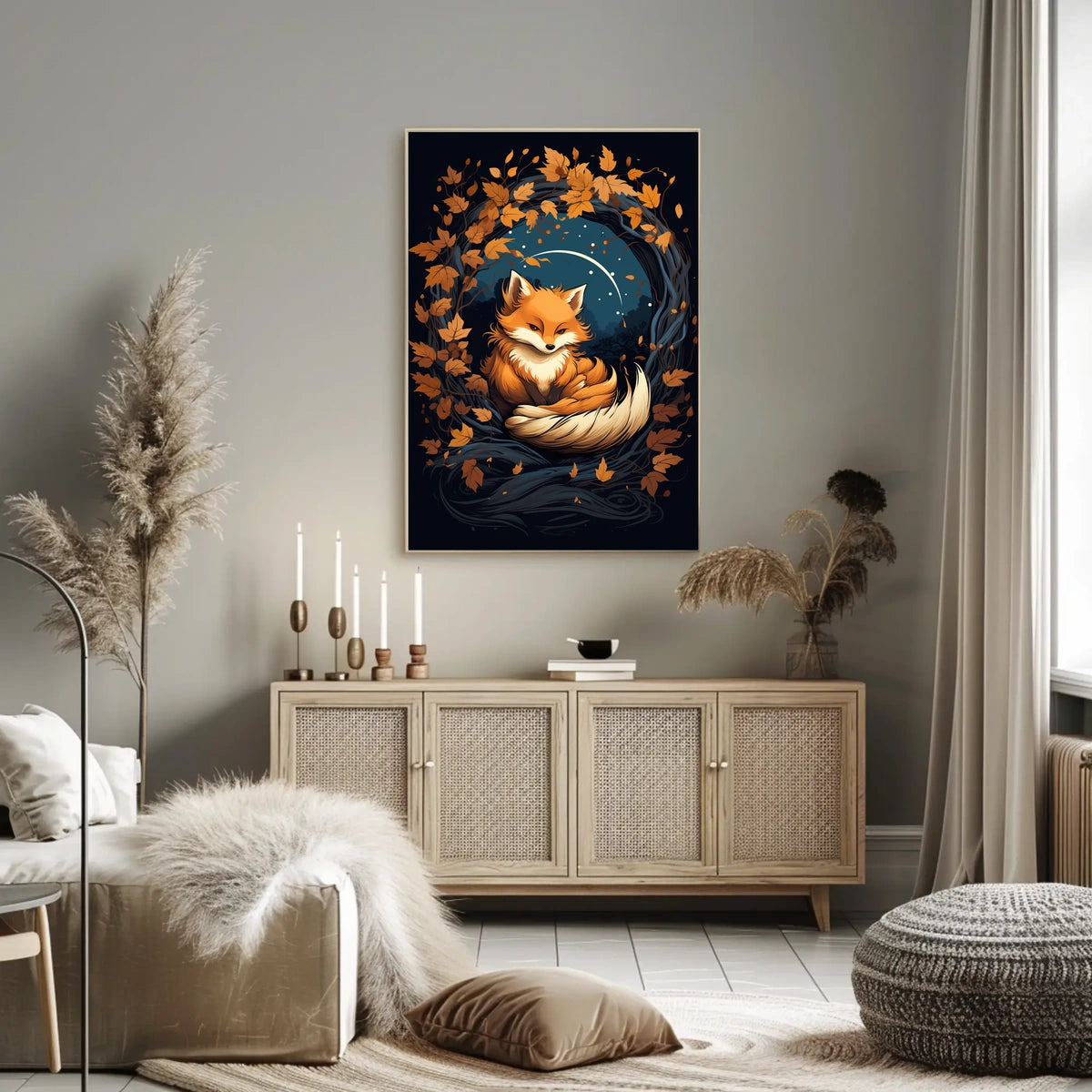 Enchanted Autumn Fox Art Print