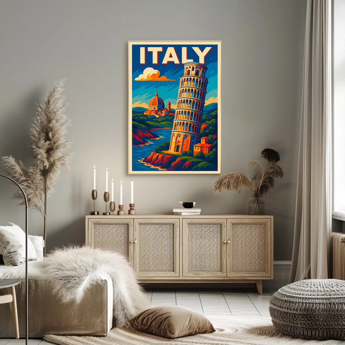 Vibrant Italy Travel Poster