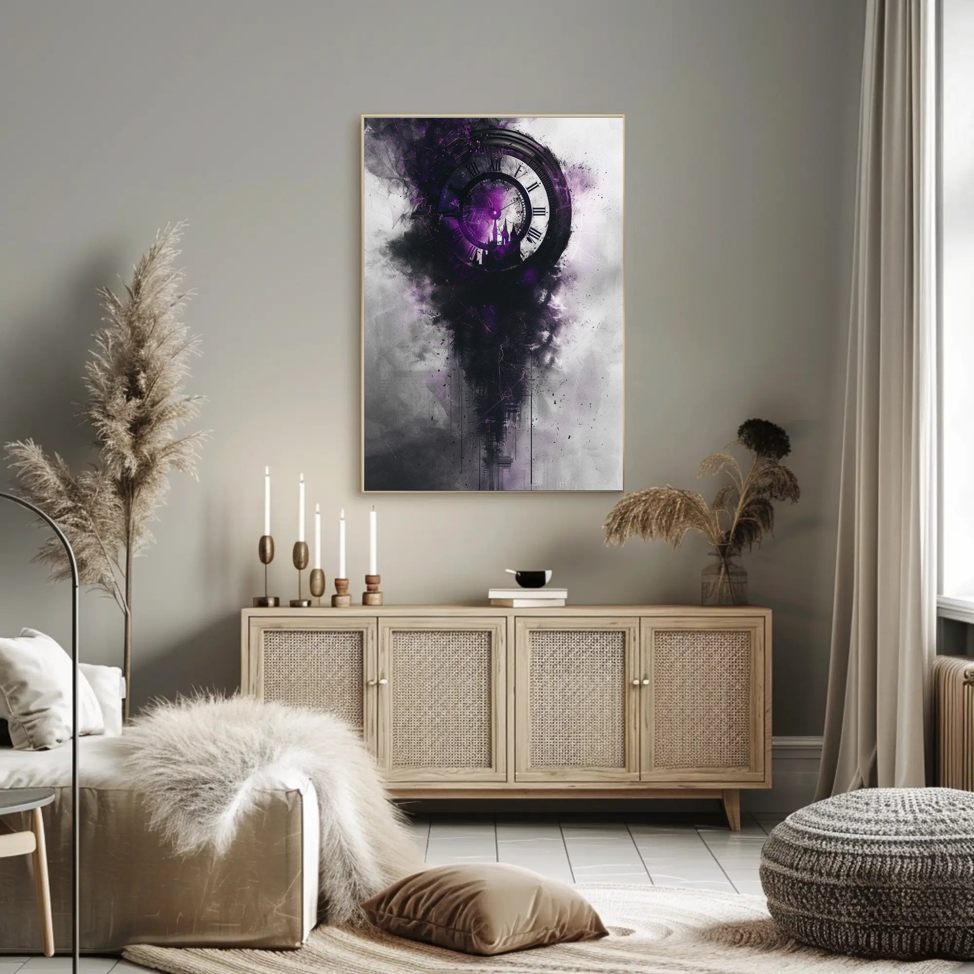 Ancient Egyptian Cosmic Crow Surrealism Art Poster PosterGoat