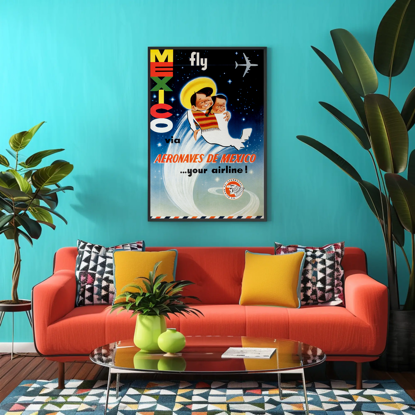 Mexico Aeromexico Travel Poster