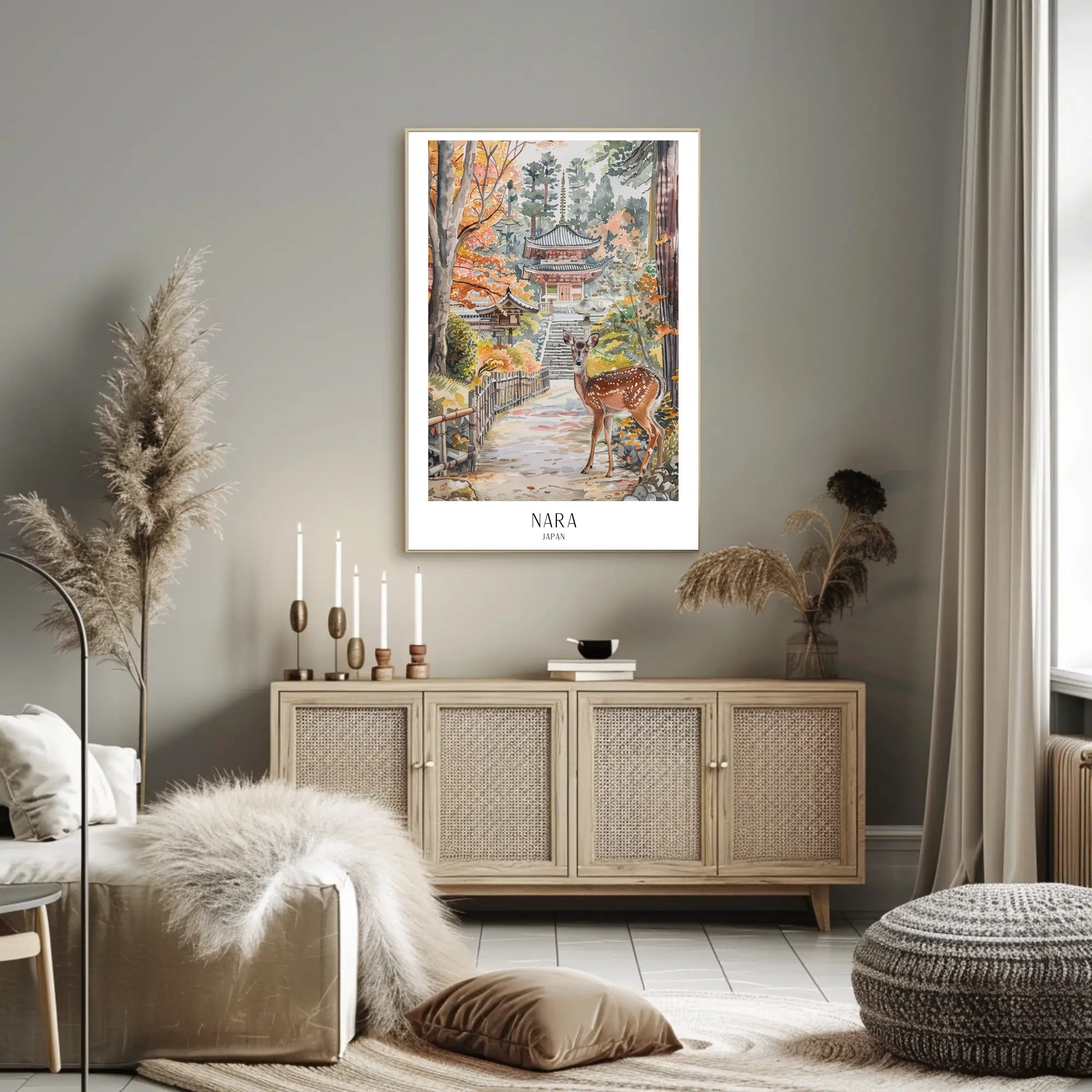 Serene Nara Autumn: Cultural or Heritage Poster PosterGoat