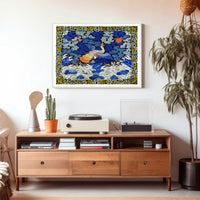 Mythical Phoenix in Stormy Sea Artistic Poster