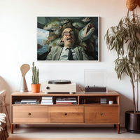 Fish-Filled Car Surreal Art Comedy Poster