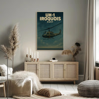 UH-1 Iroquois Helicopter Flight Historical or Presidential Poster PosterGoat