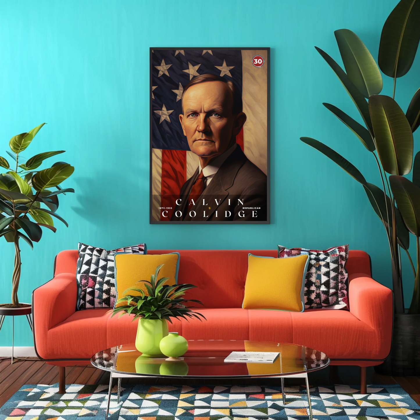Calvin Coolidge 30th President Of The United States Portrait