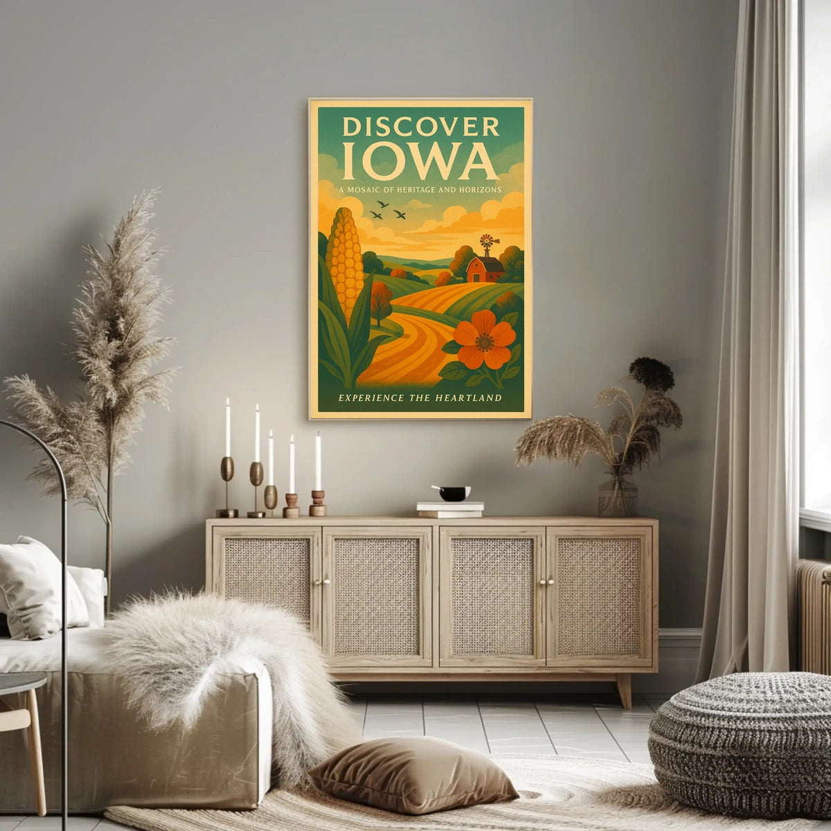 Discover Iowa Experience the Heartland Poster
