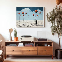 Surreal Trees in Desert Futuristic Sci-Fi Poster