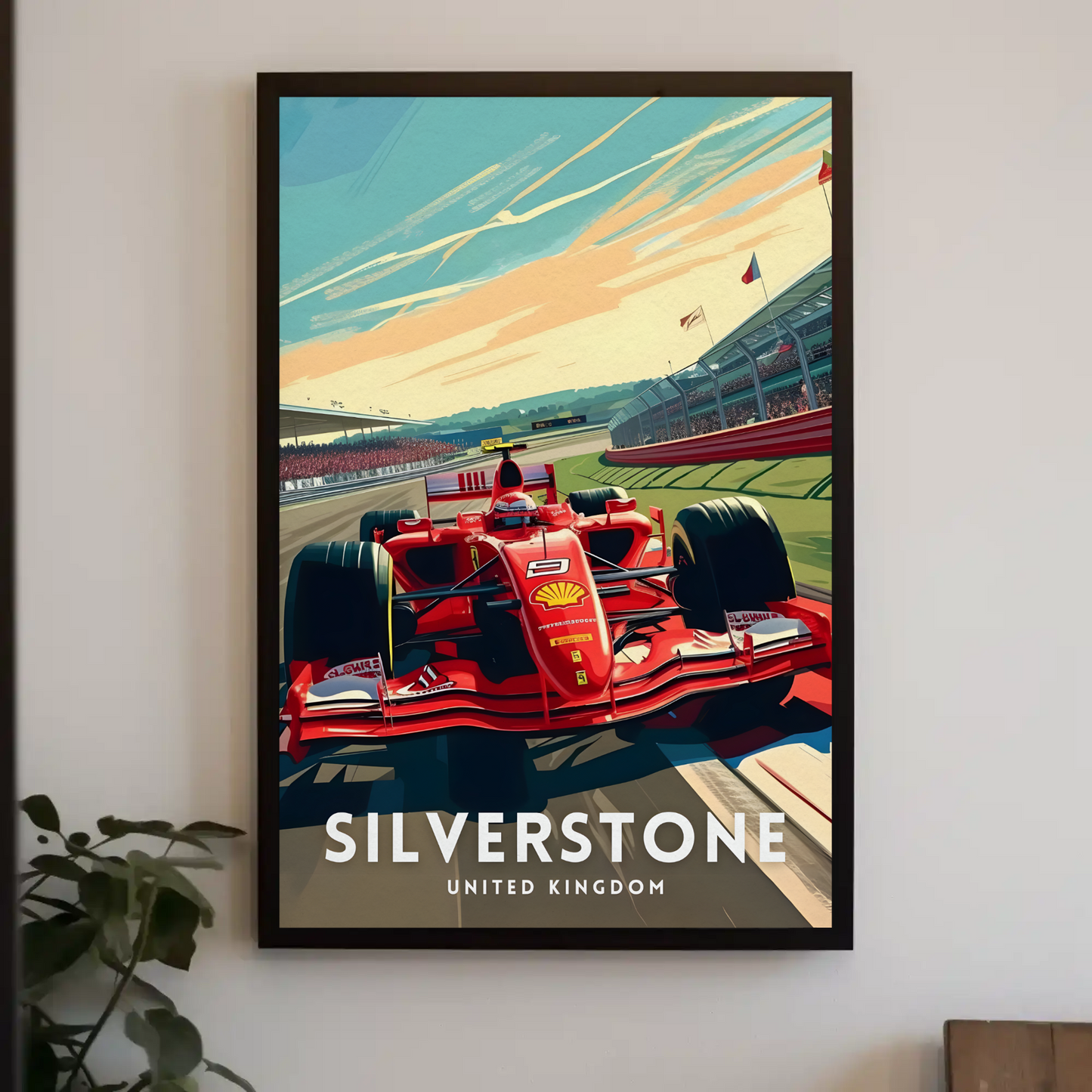 Silverstone Formula One Racing Travel Poster