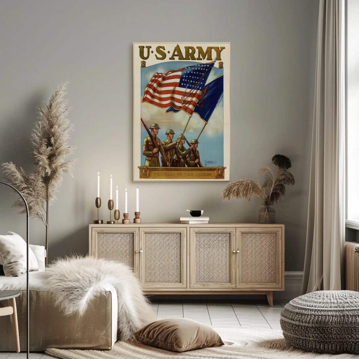 U.S. Army Patriotic Vintage Military Recruitment Poster