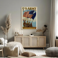 U.S. Army Patriotic Vintage Military Recruitment Poster