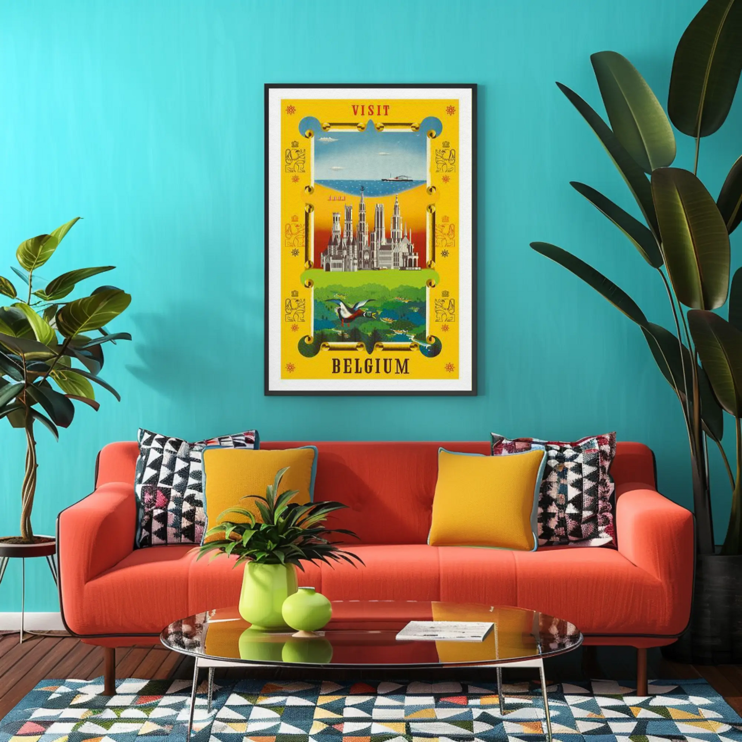 Visit Belgium Travel Poster