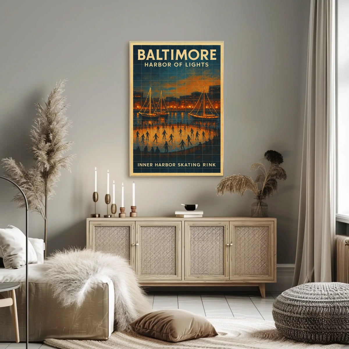 Baltimore Harbor Of Lights Poster