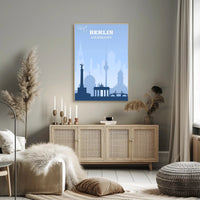 Berlin Skyline Art: Calm Travel Poster