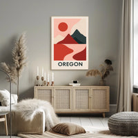 Oregon Abstract Landscape Poster