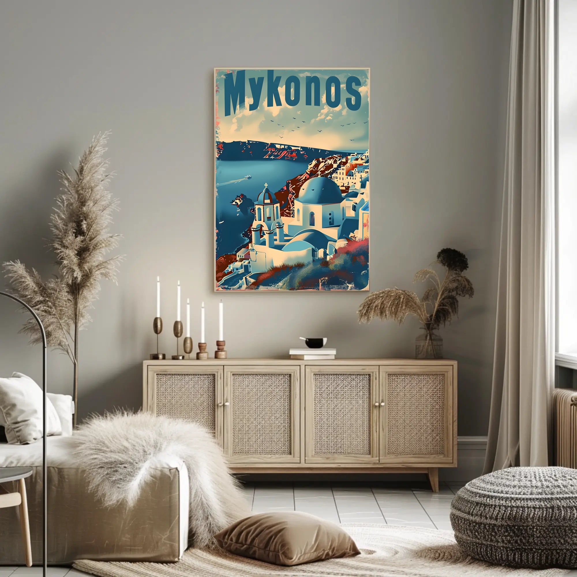Mykonos Travel Poster