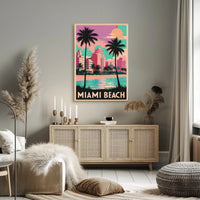 Miami Beach Sunset Poster
