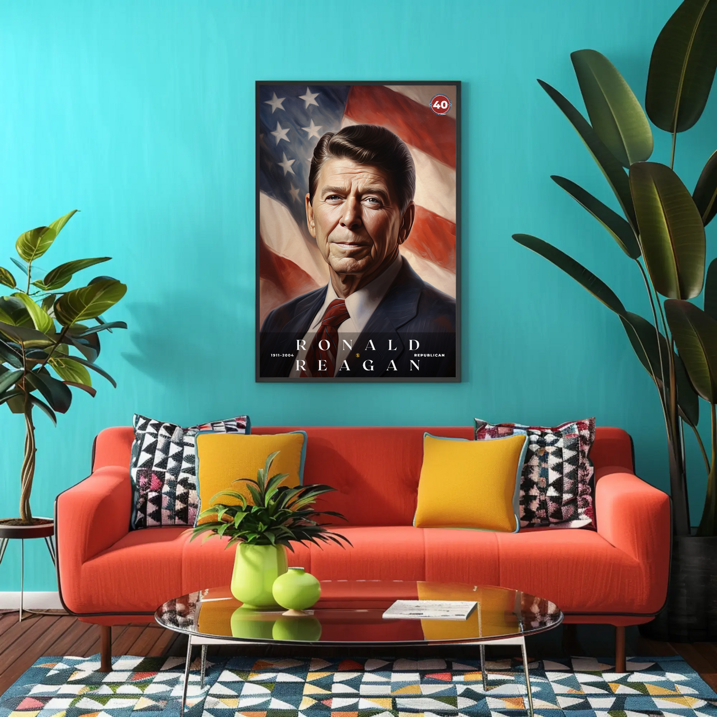 Ronald Reagan 40th President Of The United States Portrait