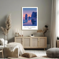 Phi Phi Islands Tranquil Landscape Travel Poster