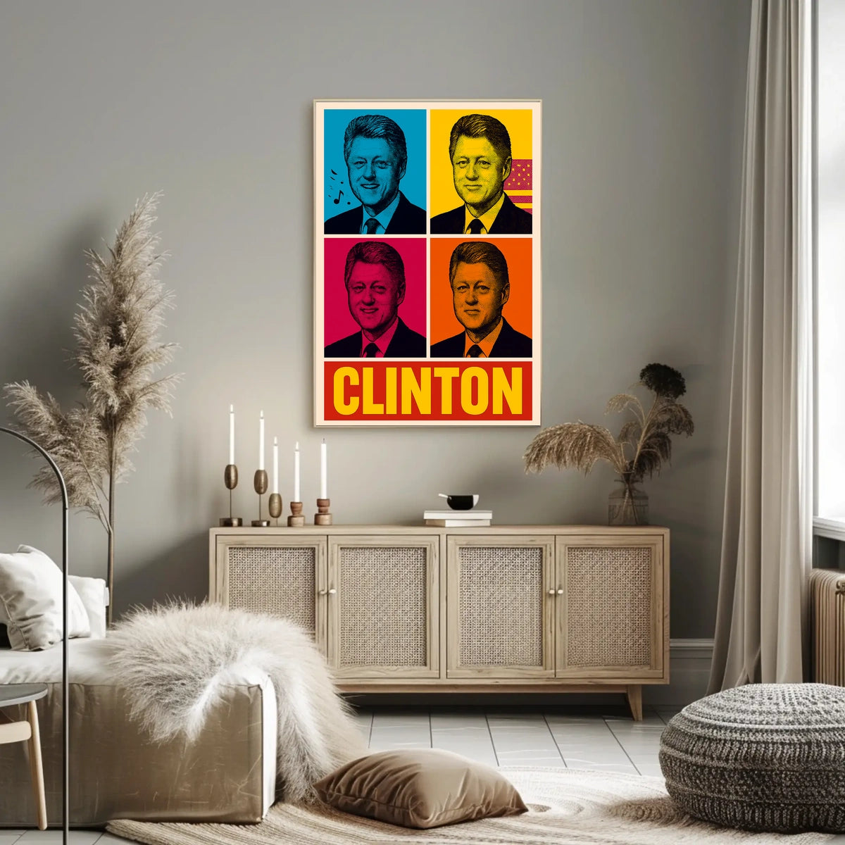 Clinton Pop Art Poster