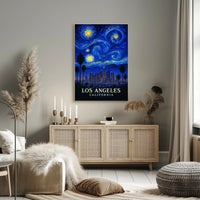 Starry Night Over Los Angeles Poster PosterGoat