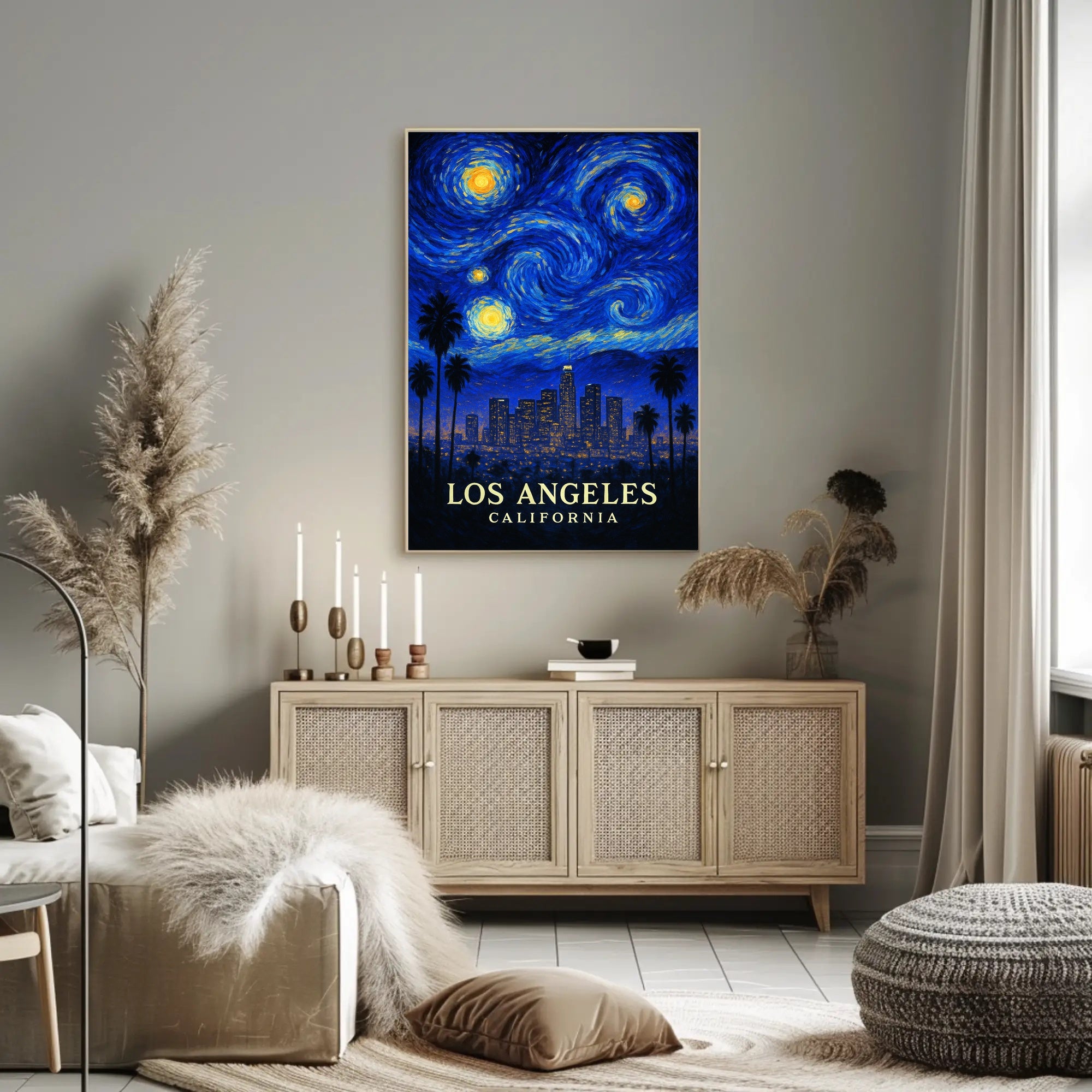 Starry Night Over Los Angeles Poster PosterGoat