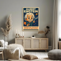 Einstein Portrait Vintage Science Inspiring Poster