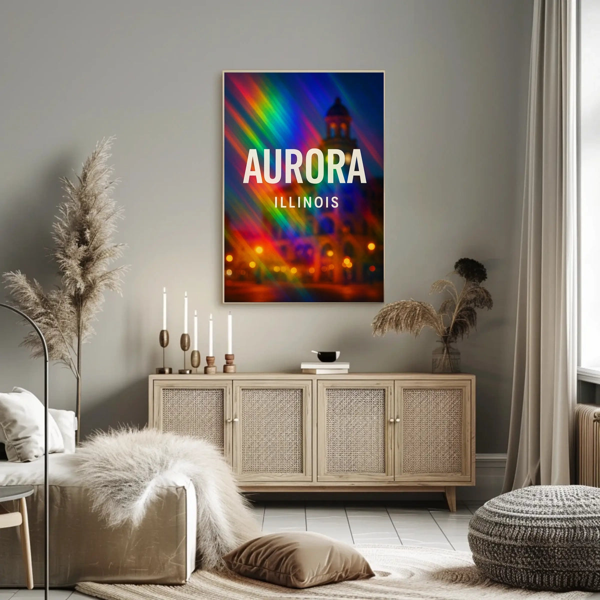 Aurora Illinois Scenic Wanderlust Photography Poster