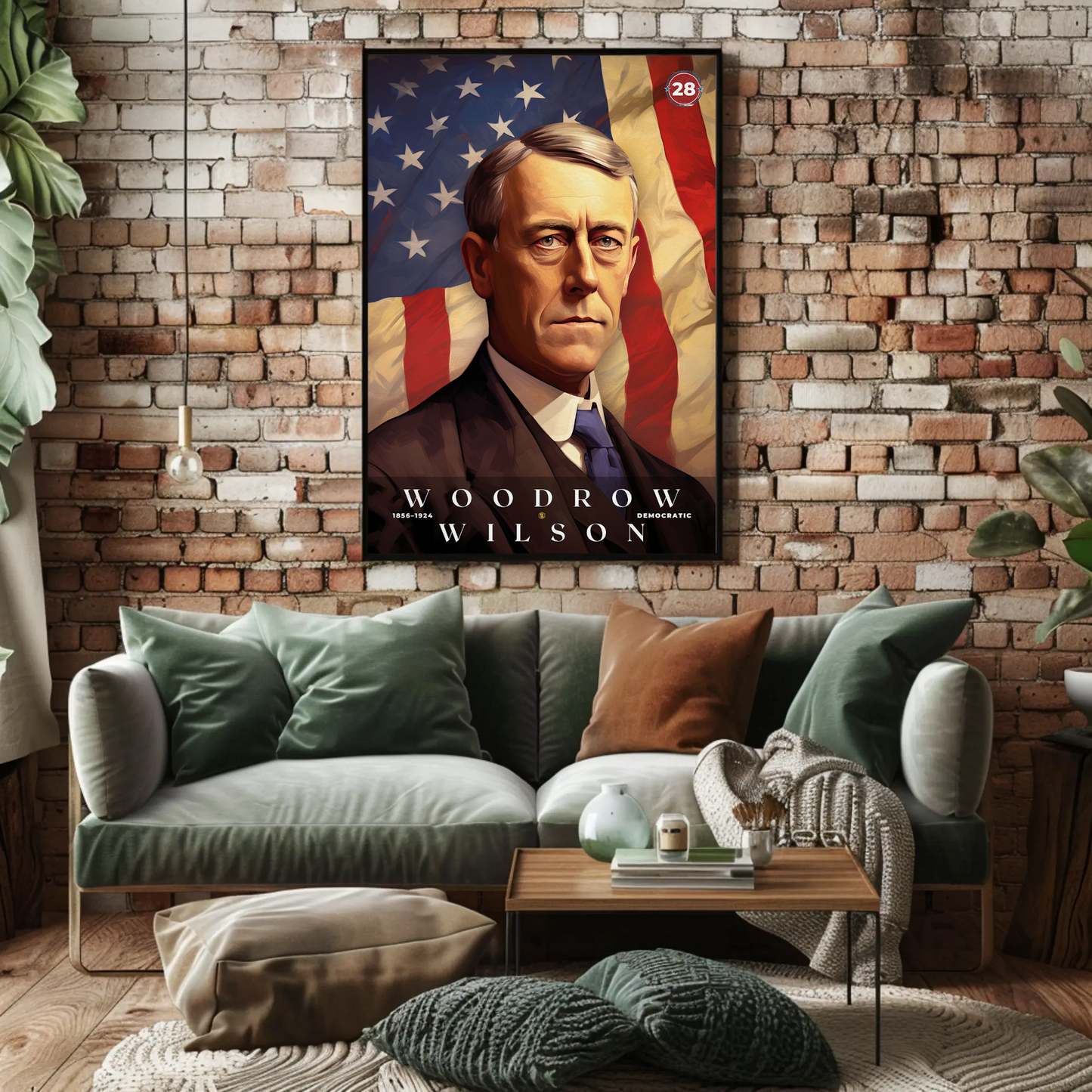 Woodrow Wilson 28th President Of The United States Portrait