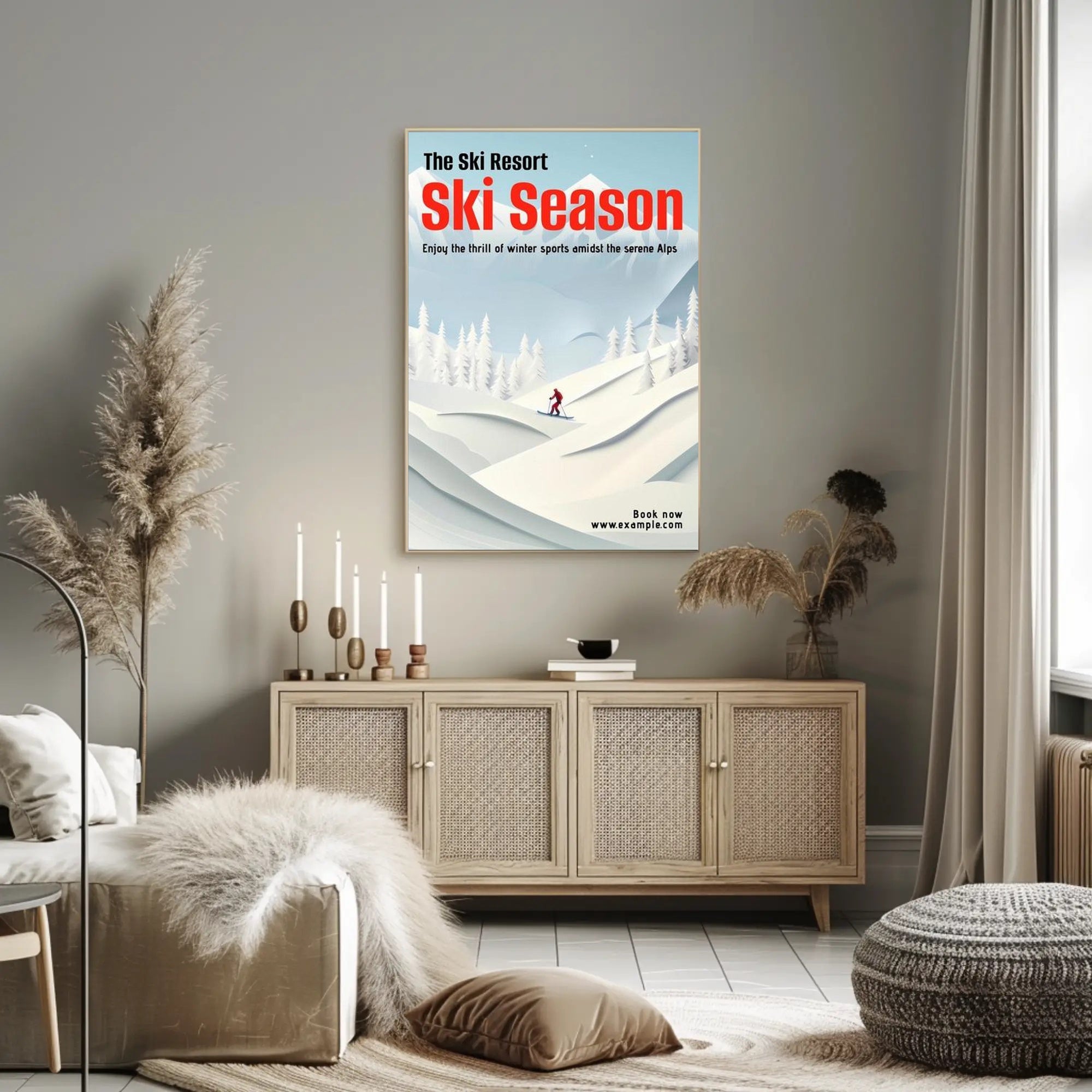 Ski Season at The Ski Resort Poster PosterGoat
