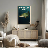 Northern Pike Master of Freshwater Poster PosterGoat