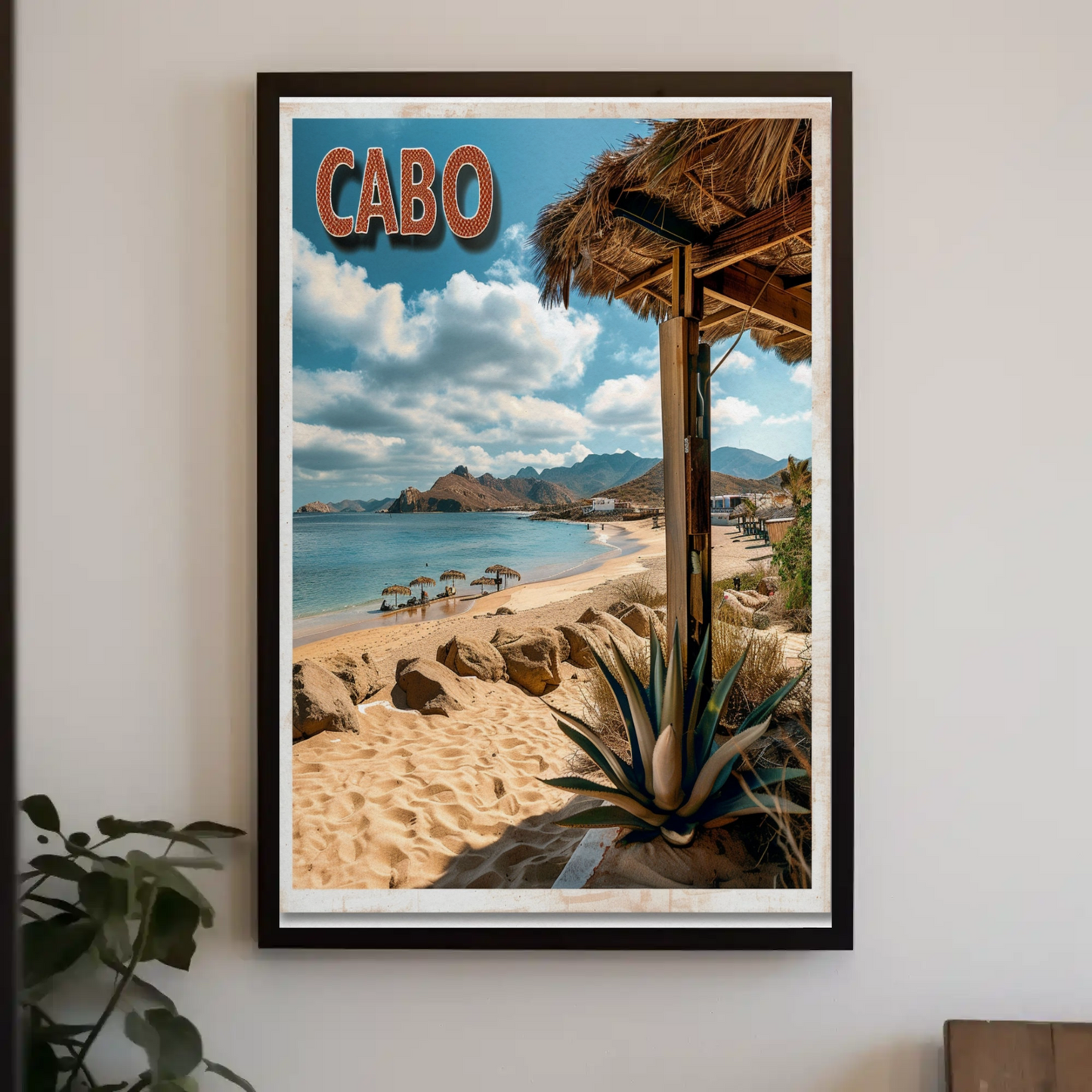 Cabo Paradise Beach Realistic Travel Poster