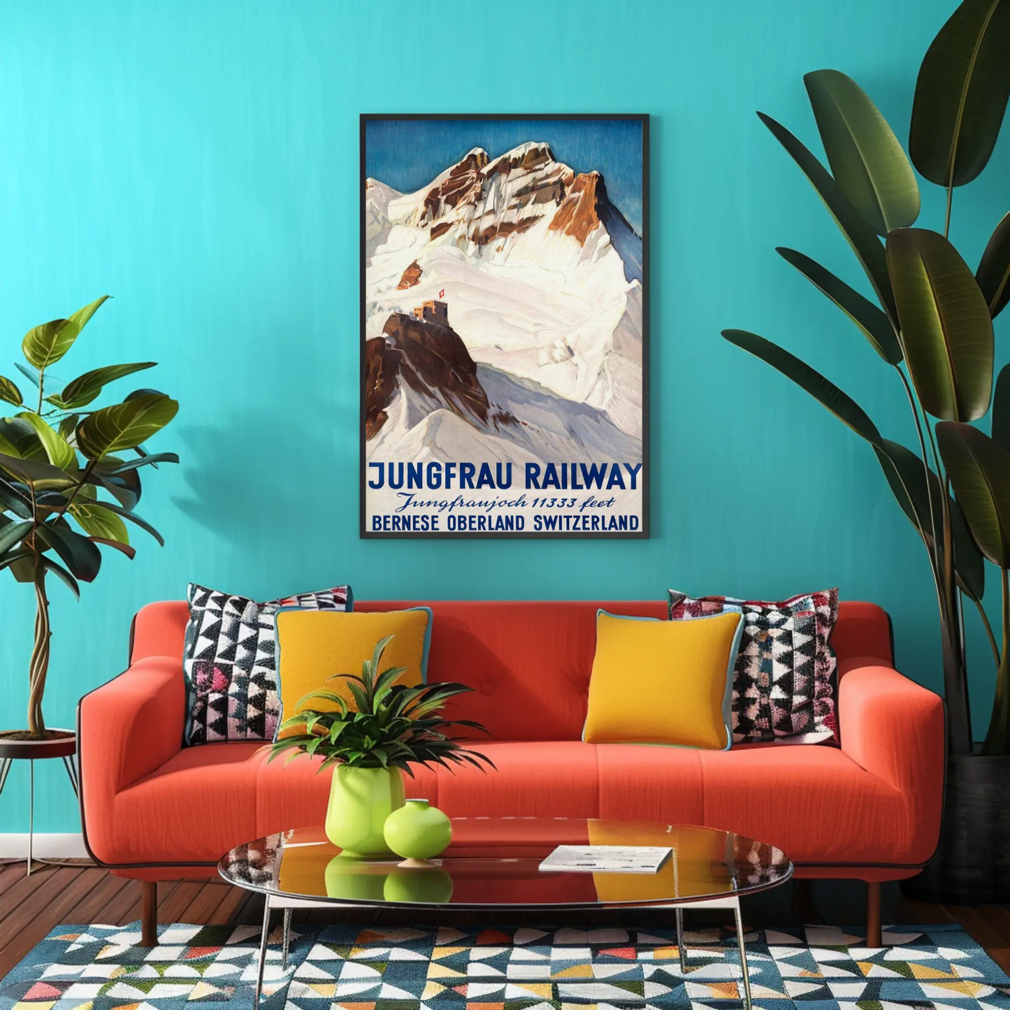 Jungfrau Railway - Switzerland Vintage Travel Poster