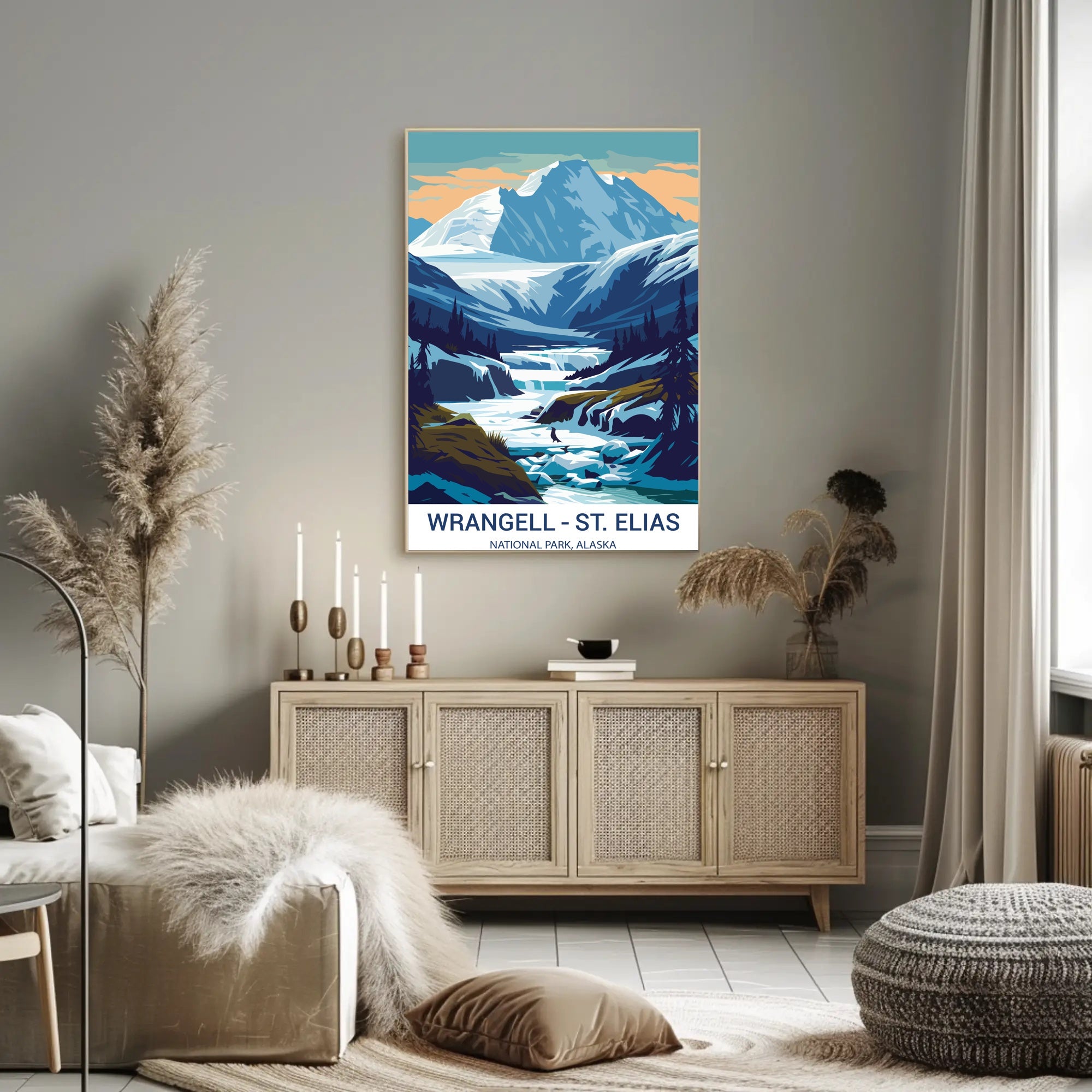 Wrangell–St. Elias Dawn Landscape National Park Poster