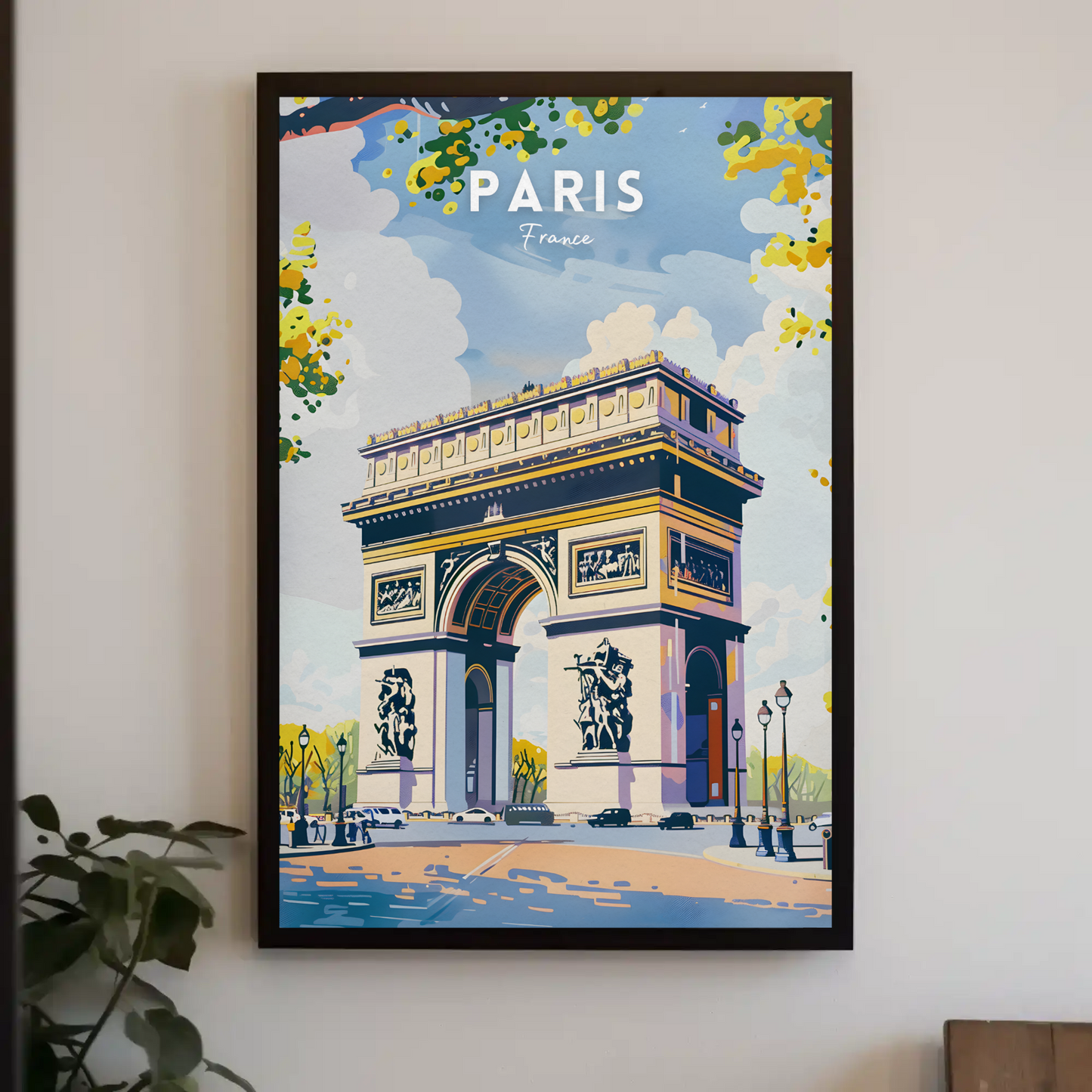 Paris Arc De Triomphe Travel Poster