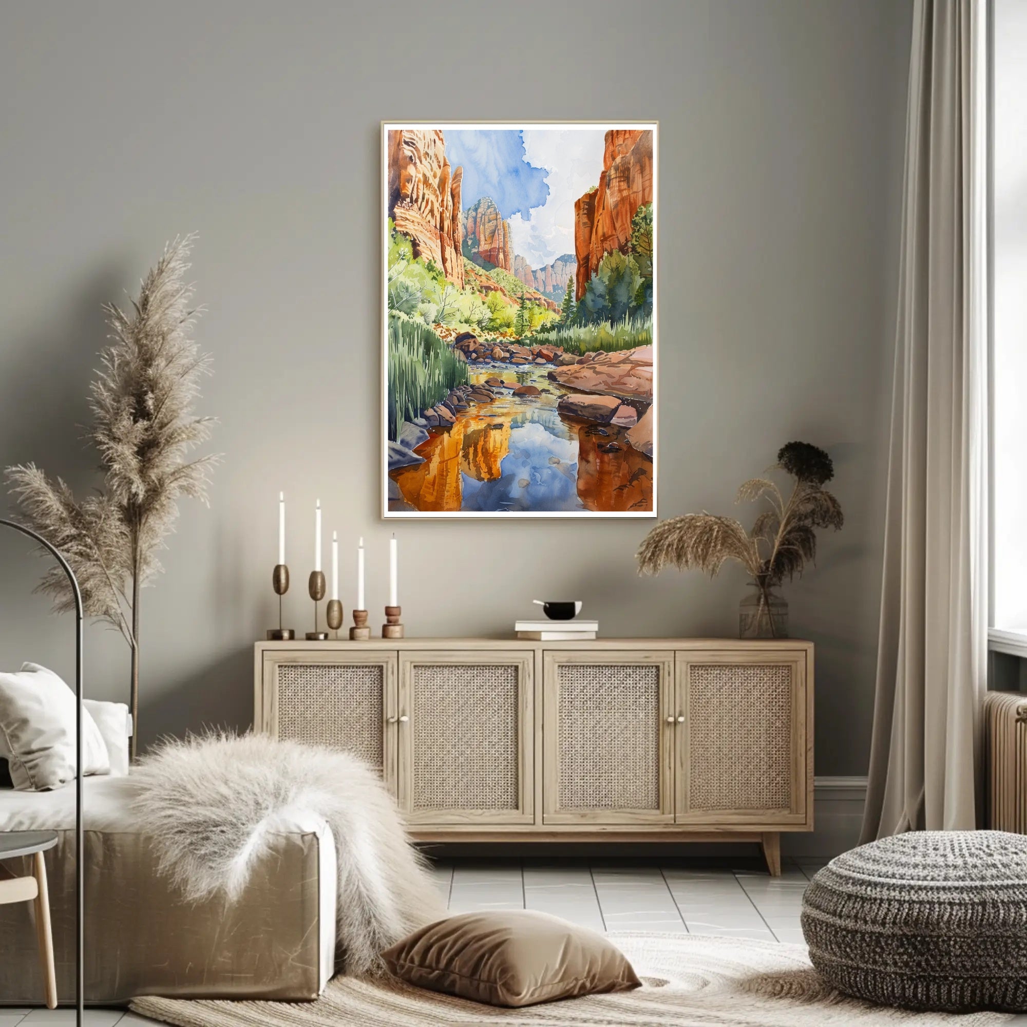 Tranquil Canyon Stream Poster PosterGoat