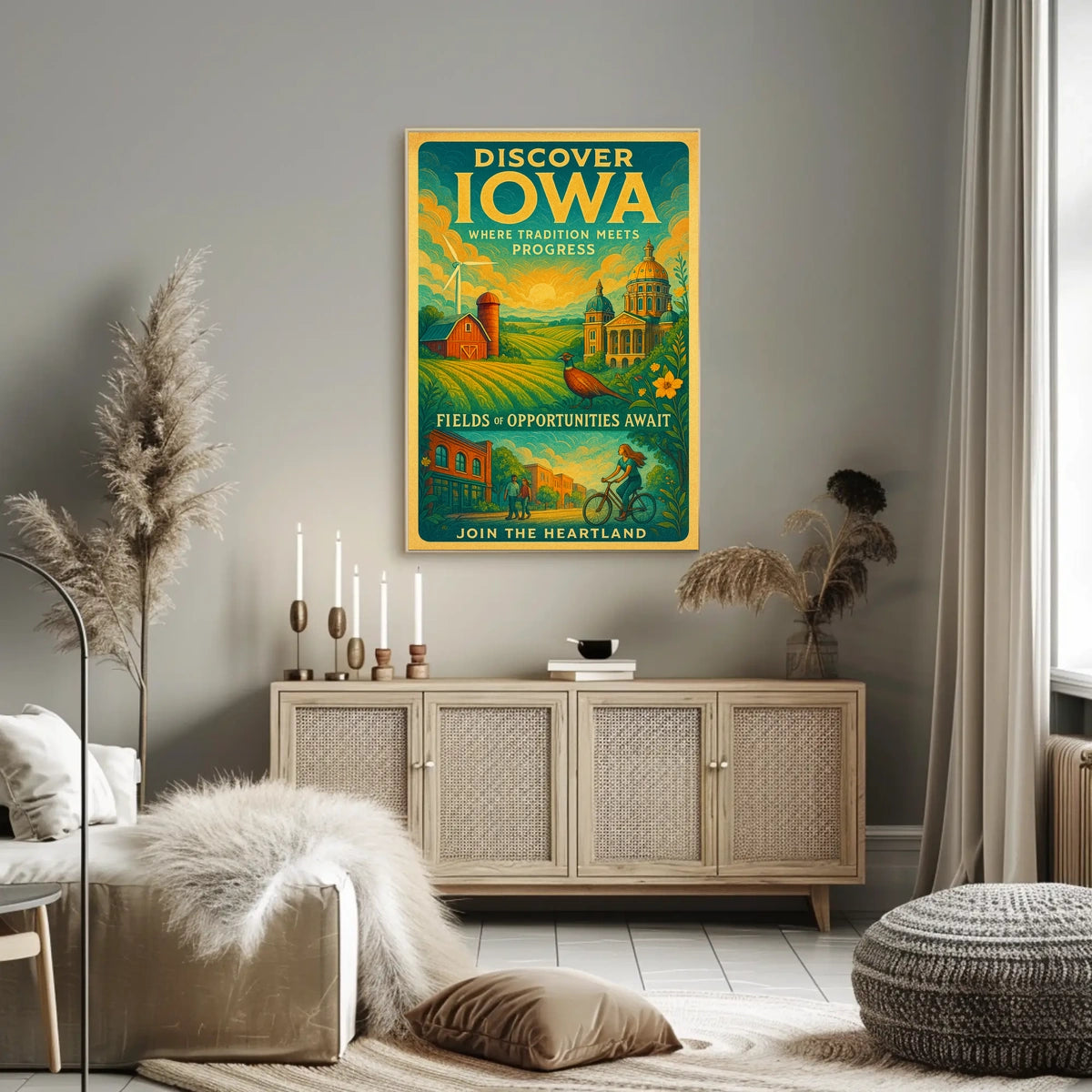 Discover Iowa Where Tradition Meets Progress Poster