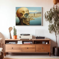Surreal Desert Skull Fantasy Art Poster