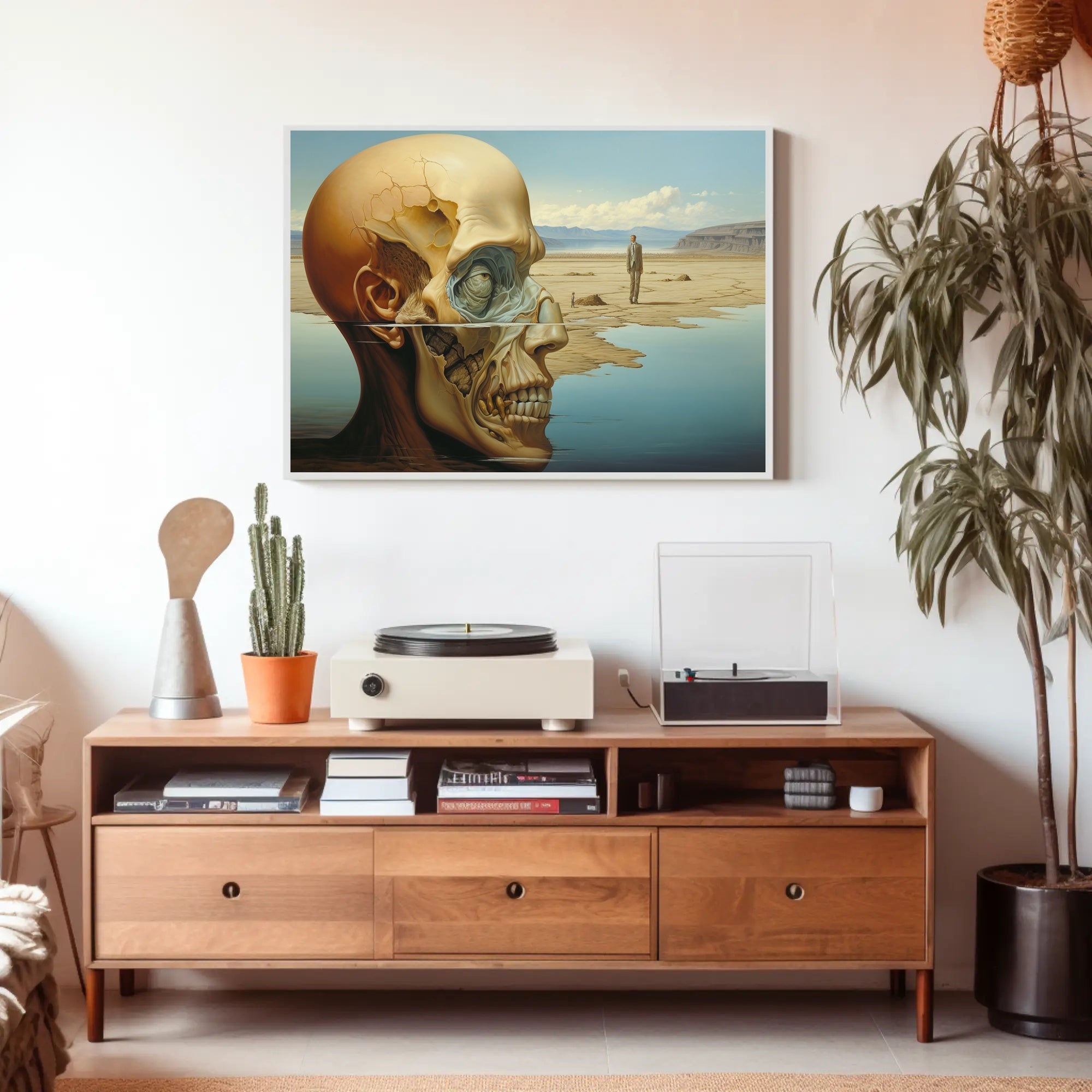 Surreal Desert Skull Fantasy Art Poster