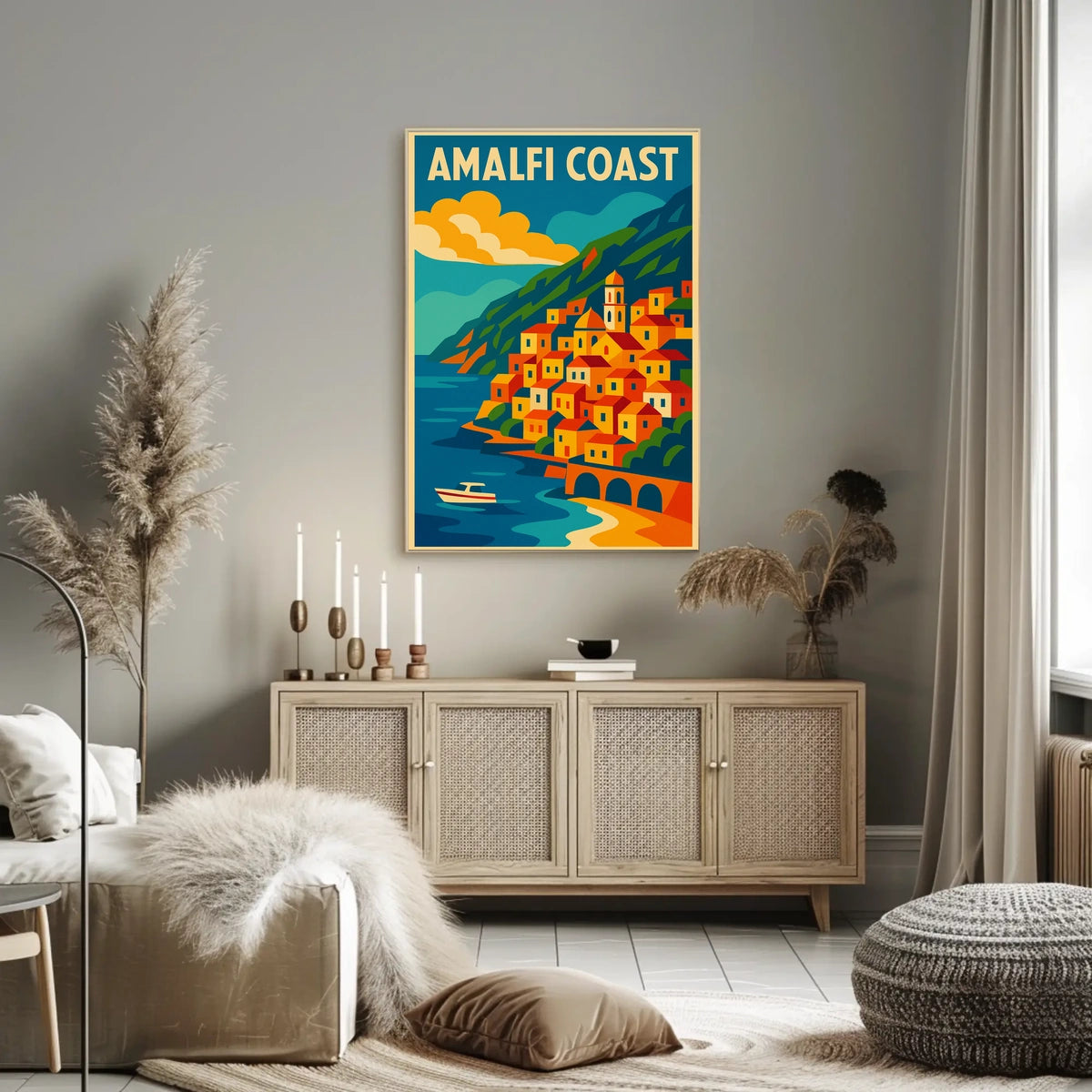 Amalfi Coast Travel Poster Museum Quality Art Print