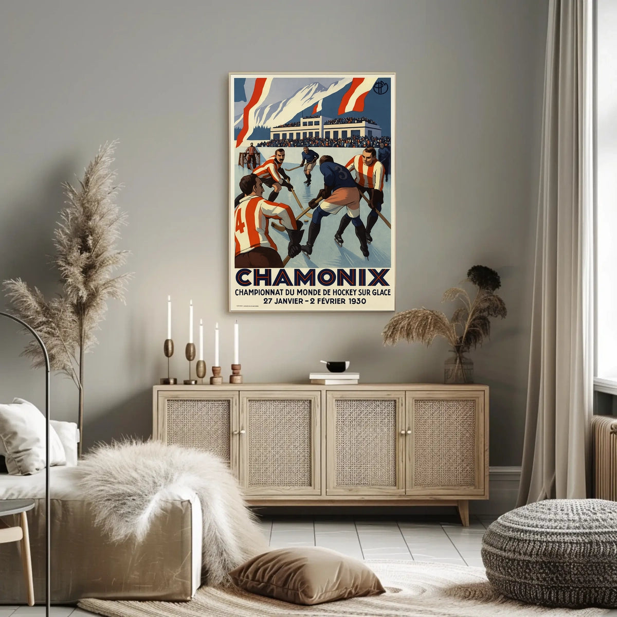 Chamonix Ice Hockey World Championship Poster