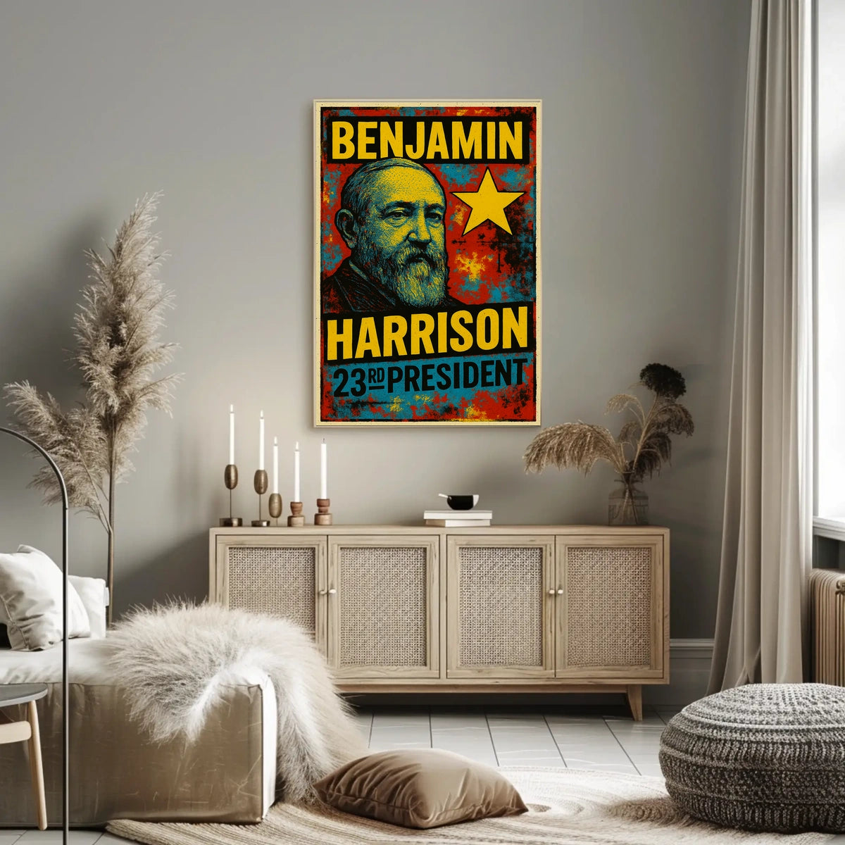 Benjamin Harrison 23rd President of the United States Graffiti Pop Art Poster